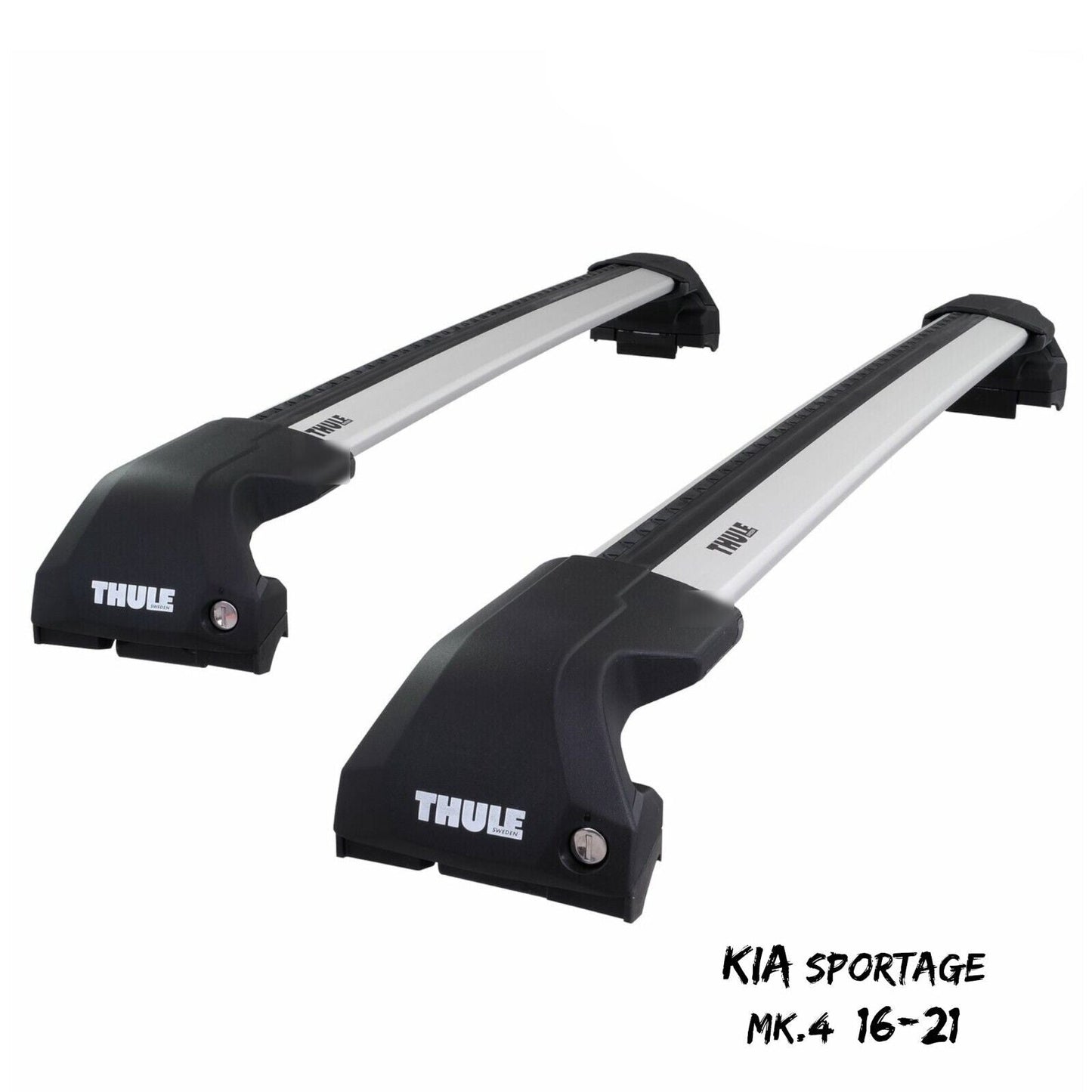 Thule WingBar Edge Silver Aluminium Roof Bars for Kia Sportage Mk.4 16-21 Rails