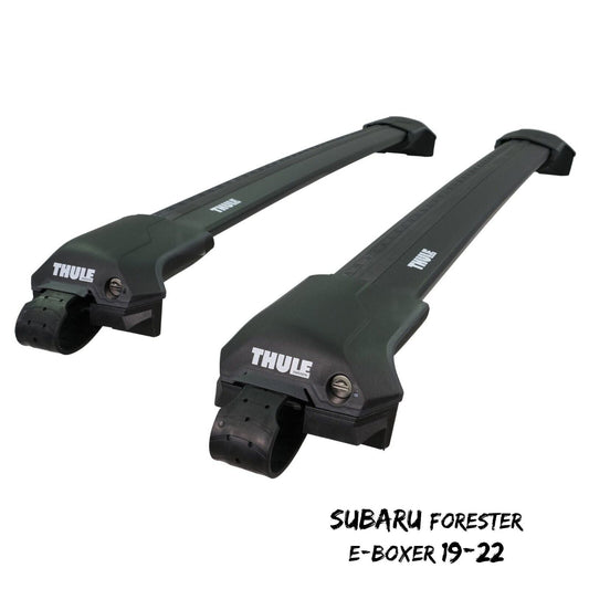 Thule Aluminium WingBar Edge Black Roof Bars for Subaru Forester e-Boxer 19-22