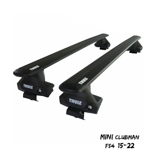 Thule Aluminium WingBar Evo Black Roof Bars Set to fit Mini Clubman F54 15-22