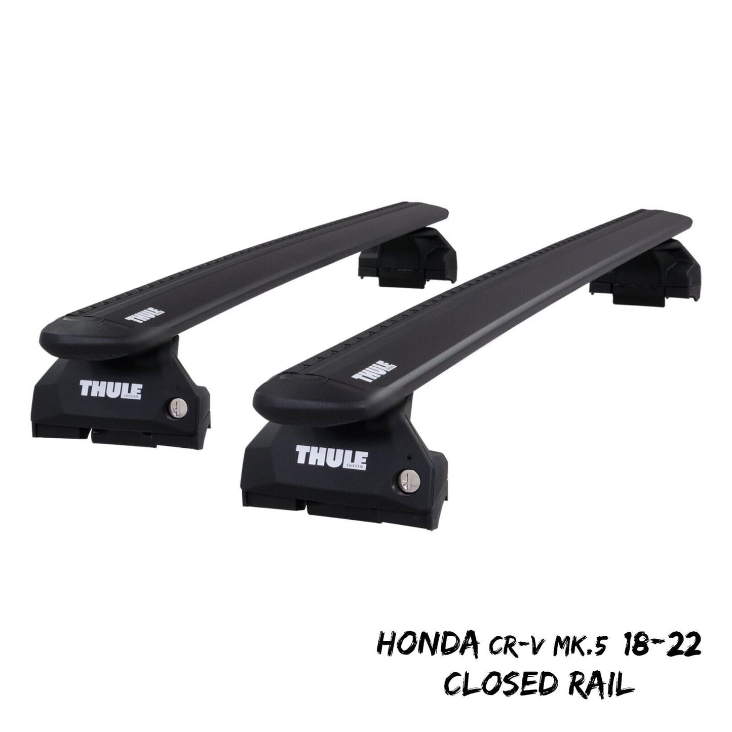 Thule Alu WingBar Evo Black Roof Bars to fit Honda CR-V Mk.5 18-22 Closed Rail