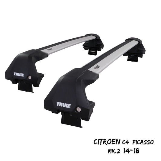 Thule WingBar Edge Silver Aluminium Roof Bars for Citroen C4 Picasso Mk.2 14-18