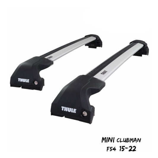 Thule WingBar Edge Silver Aluminium Roof Bars for Mini Clubman F54 15-22 Rails