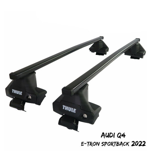 Thule Steel SquareBar Evo Roof Bars Set for Audi Q4 Sportback e-tron 2022 Pair