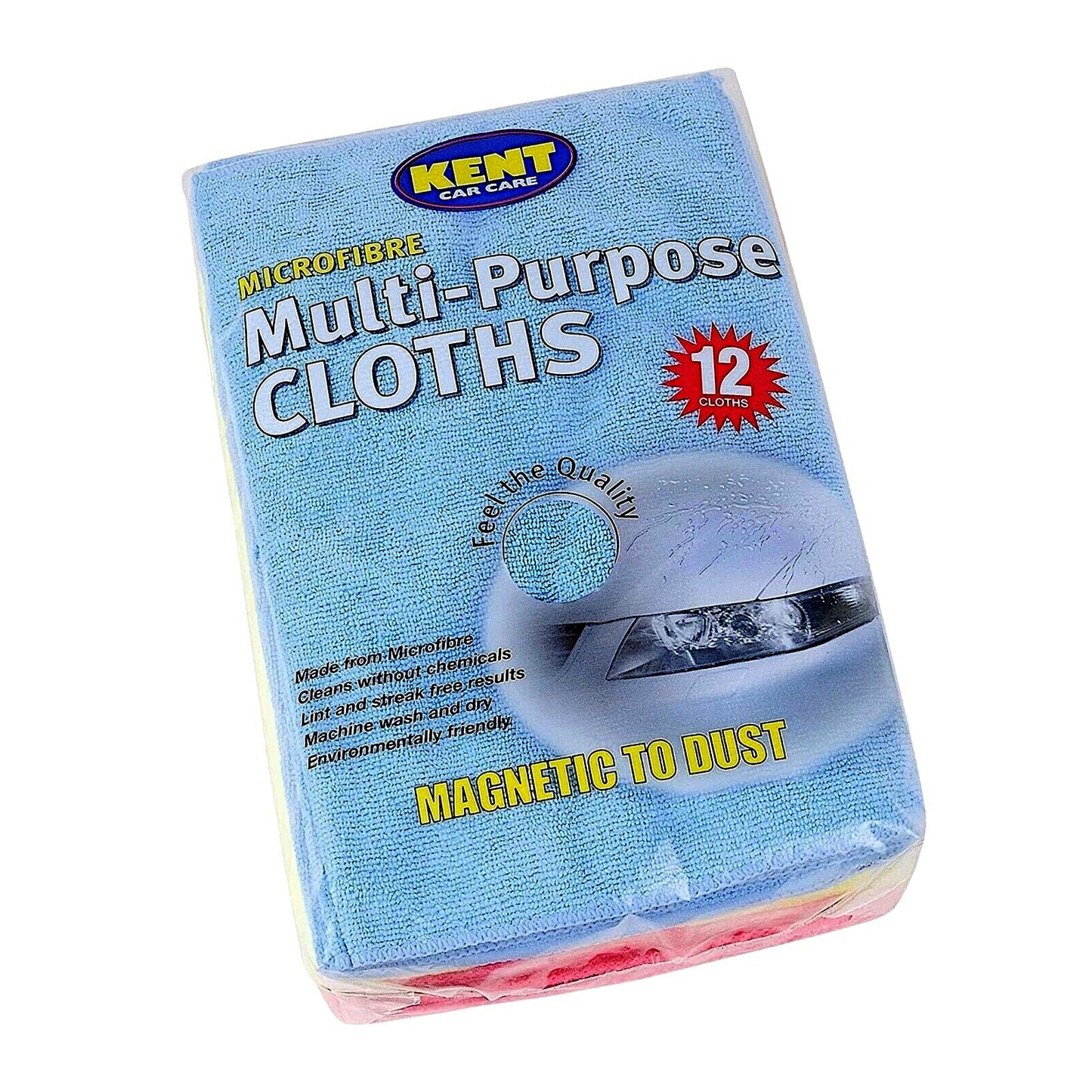 Kent Car Care Microfibre Cleaning Washable Soft Towels Q6612 (12pk