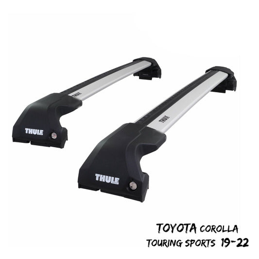 Thule WingBar Edge Silver Roof Bars Set for Toyota Corolla Touring Sports 19-22