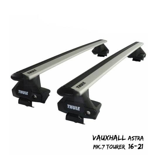 Thule Alu WingBar Evo Silver Roof Bars to fit Vauxhall Astra Mk.7 Tourer 16-21