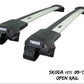 WingBar Edge (silver) Roof Bar Set to fit Skoda YETI (2009-17) w/ Raised (Open) Roof Rails