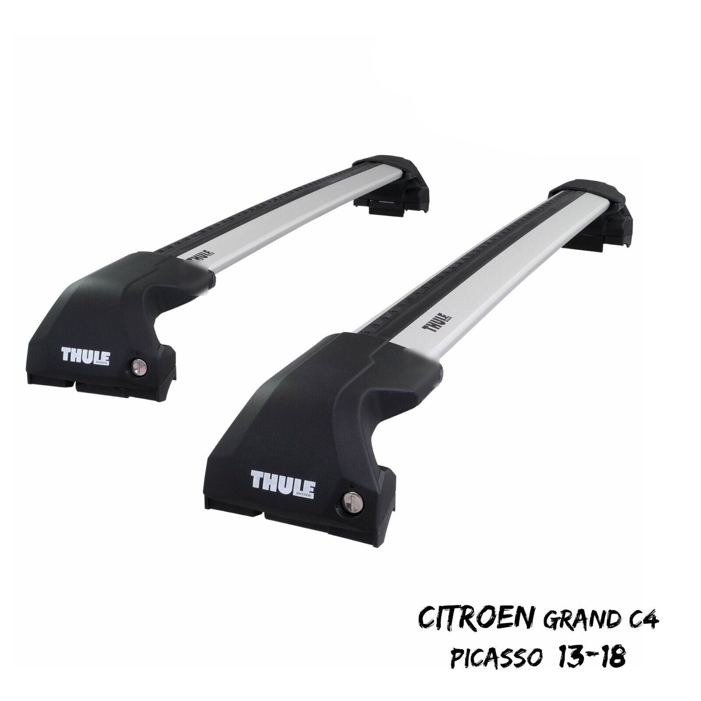 Thule WingBar Edge Silver Roof Bars Set for Citroen Grand C4 Picasso 13-18 Rails