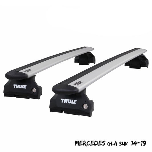 Thule Aluminium WingBar Evo Silver Roof Bars to fit Mercedes GLA SUV 14-19 Rails