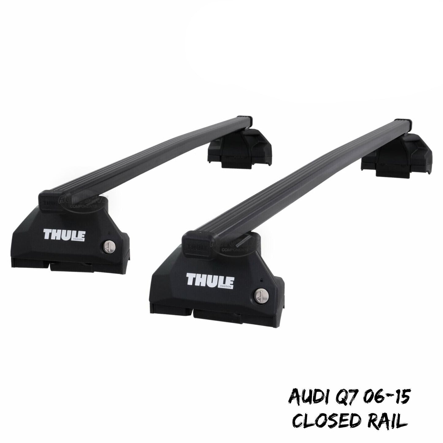 Thule Steel SquareBar Evo Roof Bars Set to fit Audi Q7 06-15 Closed Rail Pair