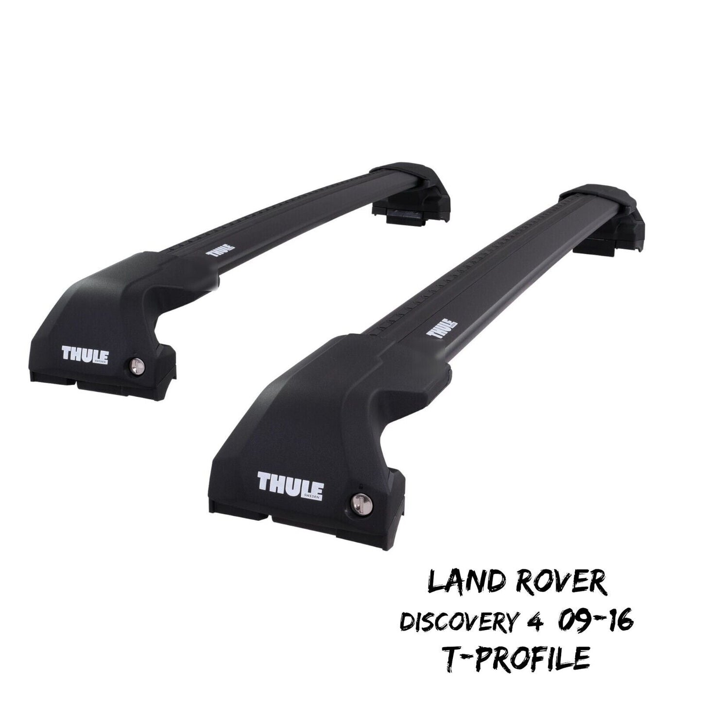 Thule WingBar Edge Black Roof Bars to fit Land Rover Discovery 4