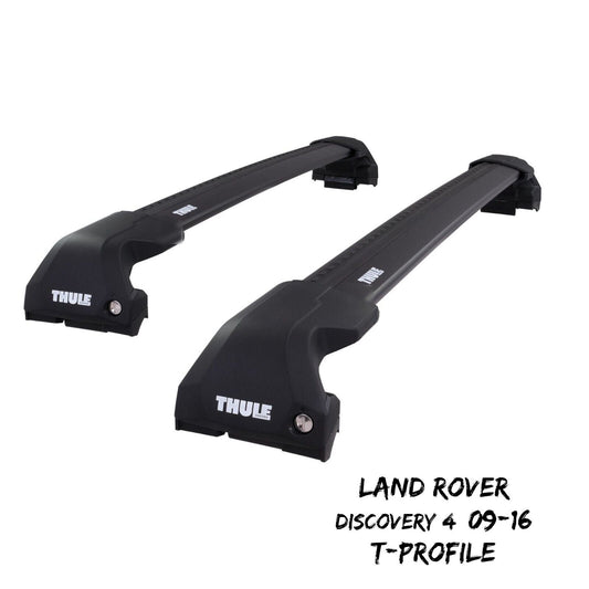 Thule WingBar Edge Black Roof Bars to fit Land Rover Discovery 4 09-16 T-Profile