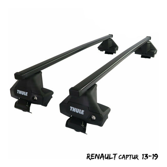 Thule Steel SquareBar Evo Roof Bars Set to fit Renault Captur 13-19 Lockable