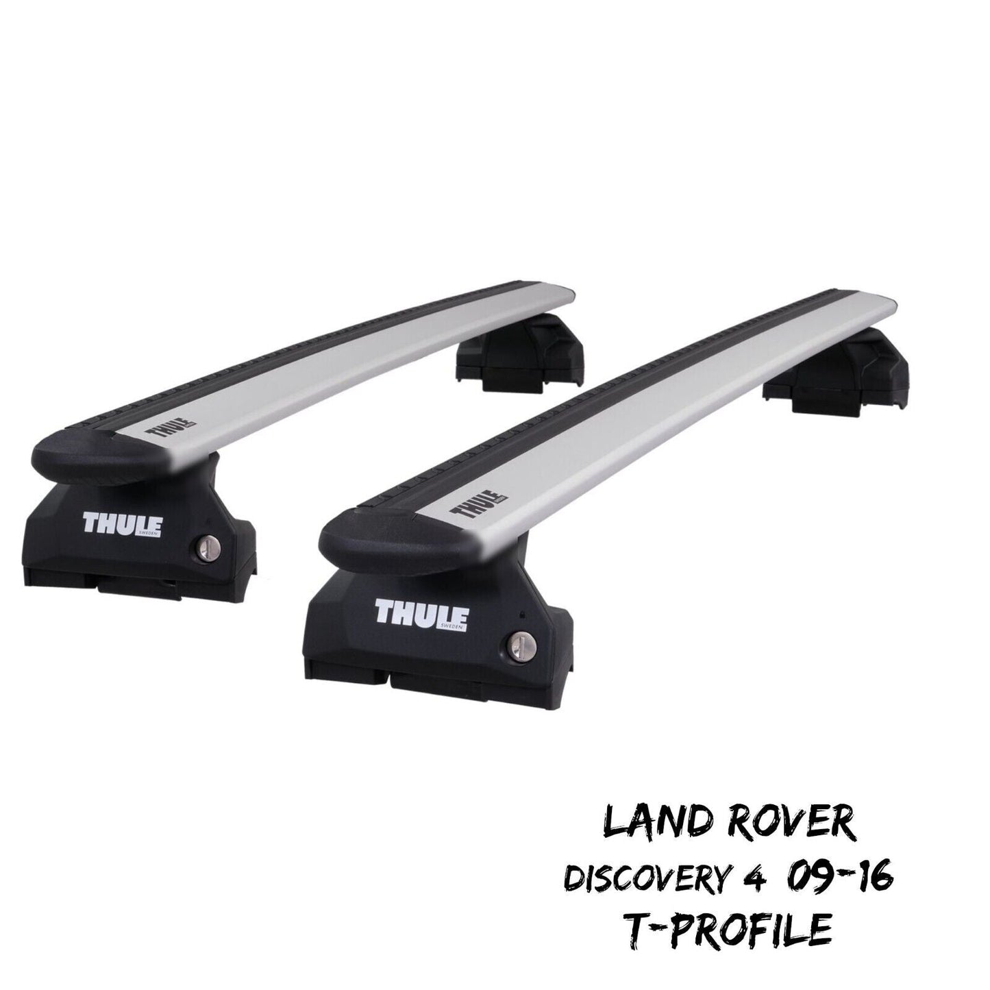 Thule WingBar Evo Silver Roof Bars fit Land Rover Discovery 4 09-16 T-Profile