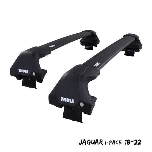 Thule WingBar Edge Black Aluminium Roof Bars Set to fit Jaguar I-Pace 18-22 Pair