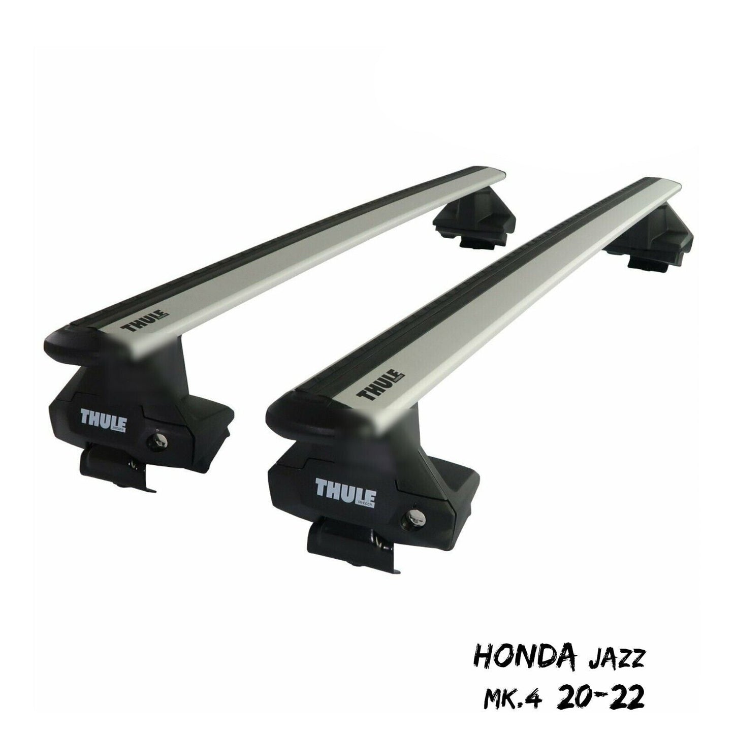 Thule Aluminium WingBar Evo Silver Roof Bars Set to fit Honda Jazz Mk.4 20-22