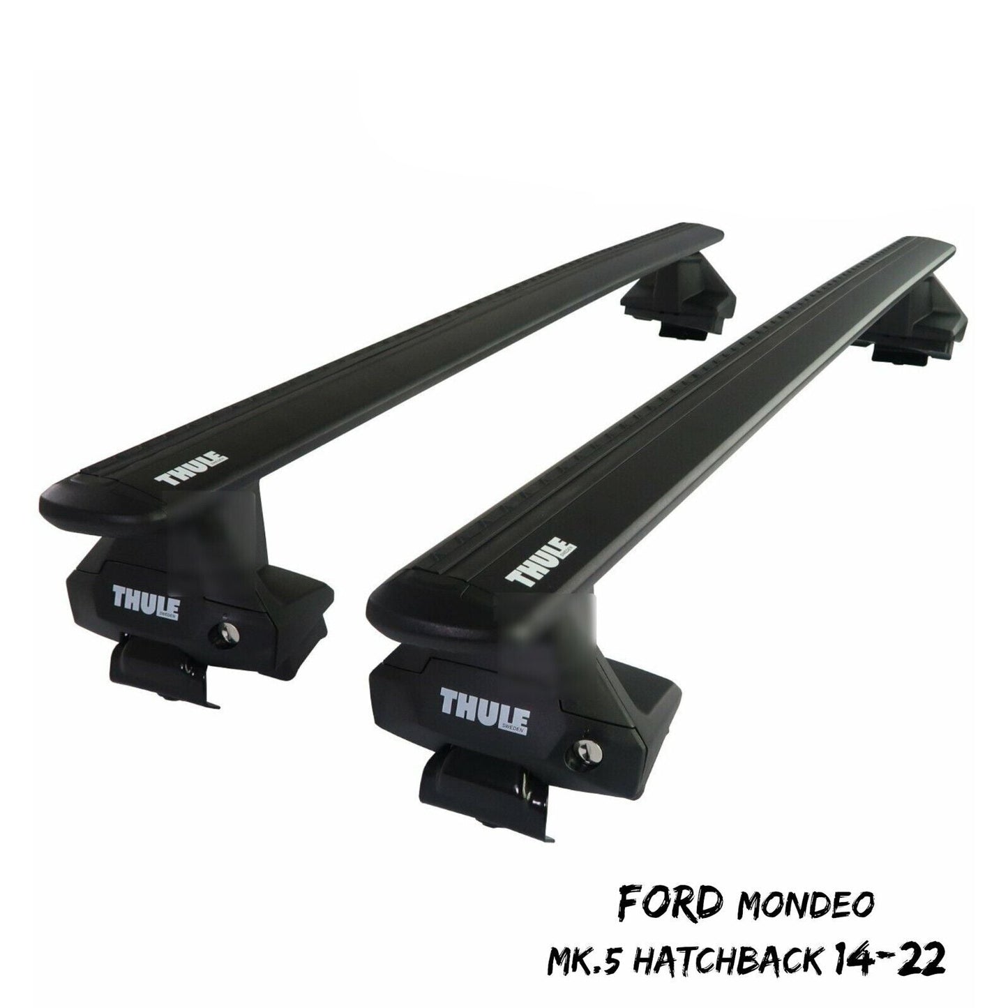 Thule Alu WingBar Evo Black Roof Bars to fit Ford Mondeo Mk.5 Hatchback 14-22