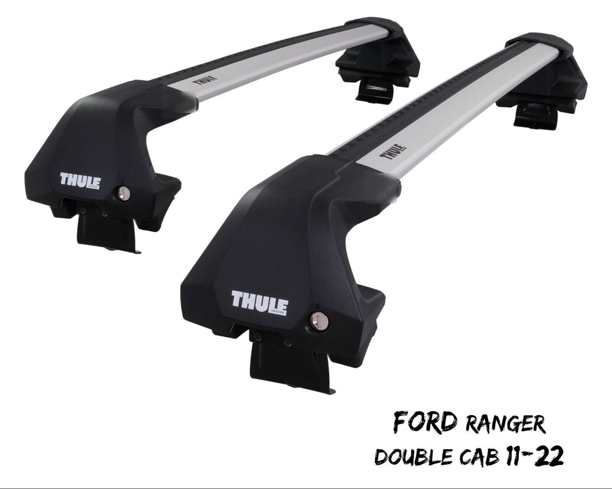 WingBar Edge (silver) Aluminium Roof Bars for Ford Ranger Double Cab 2011-22