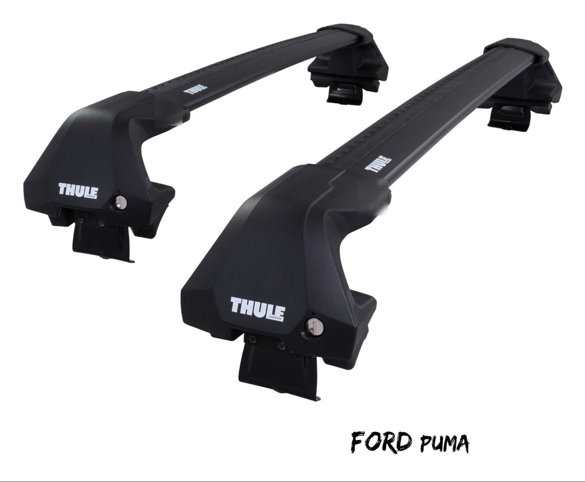 WingBar Edge (black) Aluminium Roof Bar Set to fit Ford Puma 2020-26 Lockable