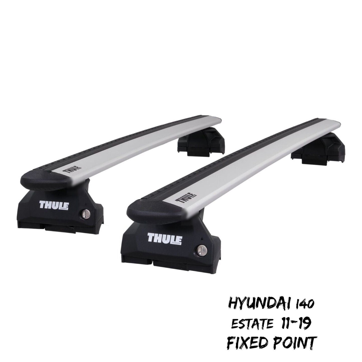 Thule WingBar Evo Silver Roof Bars Set to fit Hyundai i40 Estate 11-19 Fixpoint