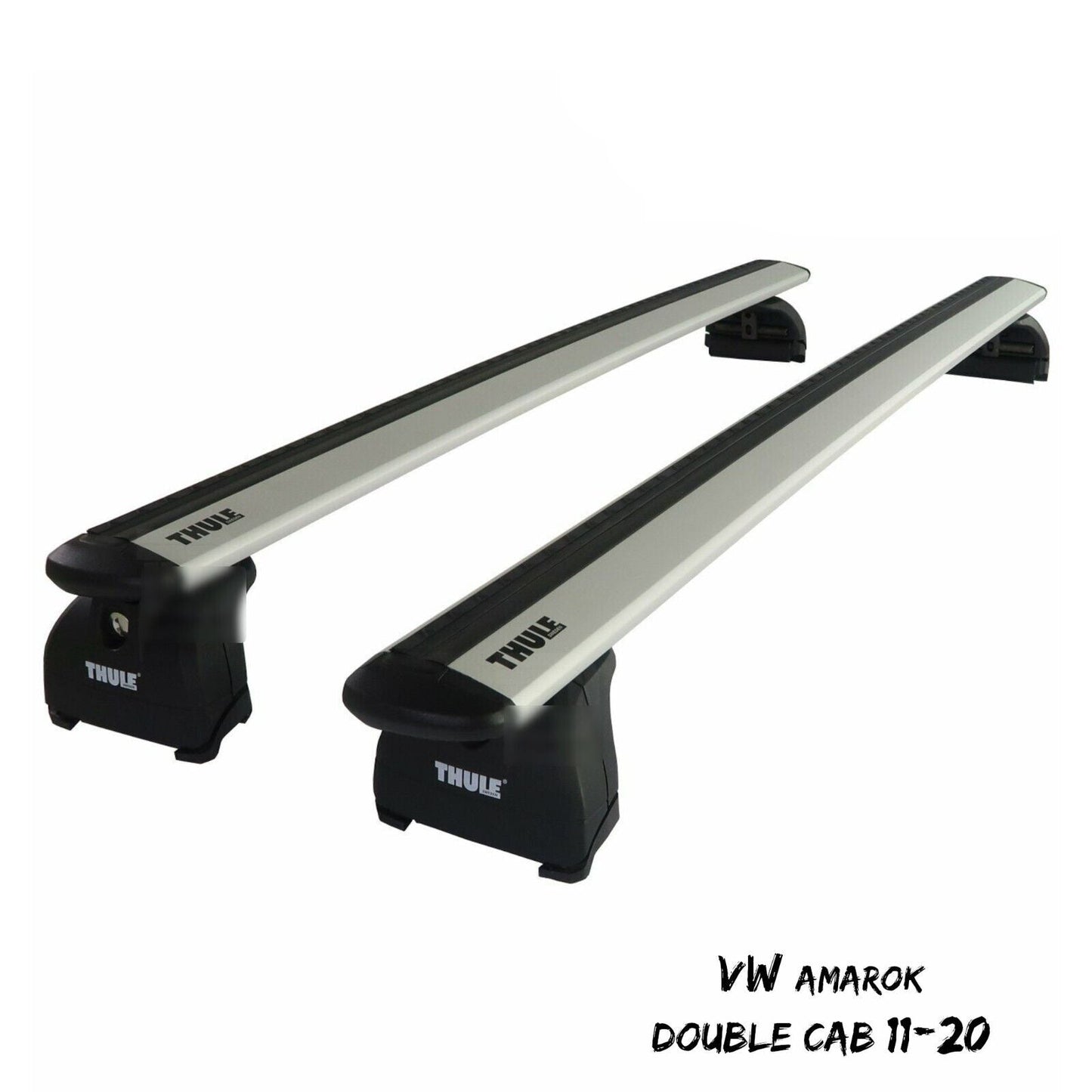 Thule WingBar Evo Silver Roof Bars fit VW Amarok (Basic Model) Double Cab 11-20