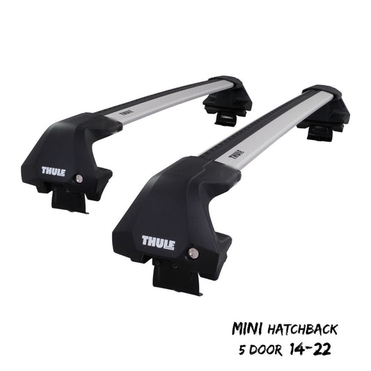 Thule WingBar Edge Silver Aluminium Roof Bar Set for Mini Hatchback 5 Door 14-22
