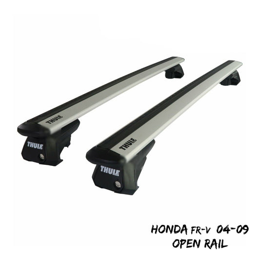 Thule Aluminium WingBar Evo Silver Roof Bars to fit Honda FR-V 04-09 Open Rail