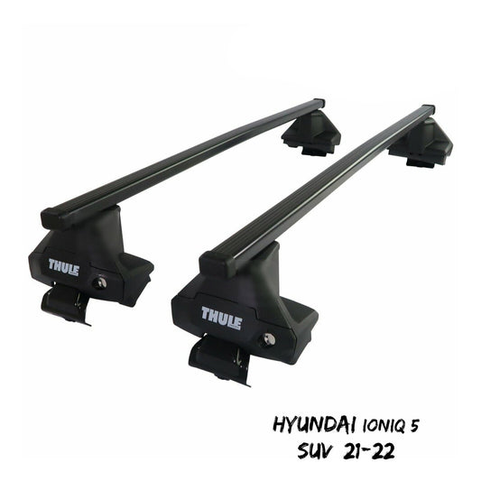 Thule Steel SquareBar Evo Roof Bars Set to fit Hyundai IONIQ 5 SUV 21-22 Pair