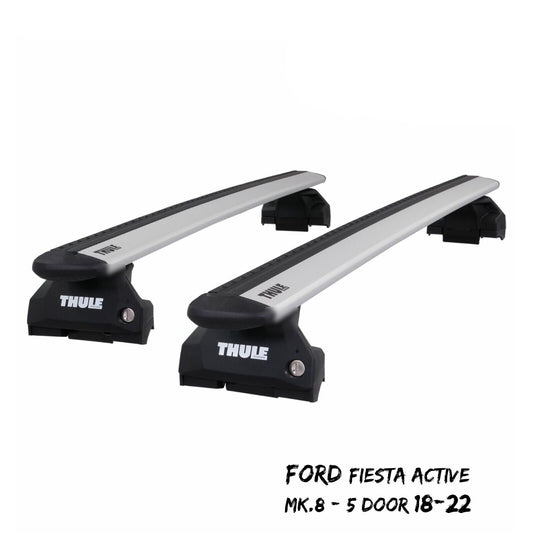 Thule WingBar Evo Silver Roof Bar fit Ford Fiesta Active Mk.8 5 Door 18-22 Rails