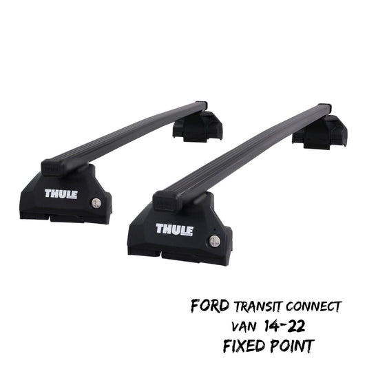 Thule Steel SquareBar Evo Roof Bars for Ford Transit Connect Van 14-22 Fixpoint