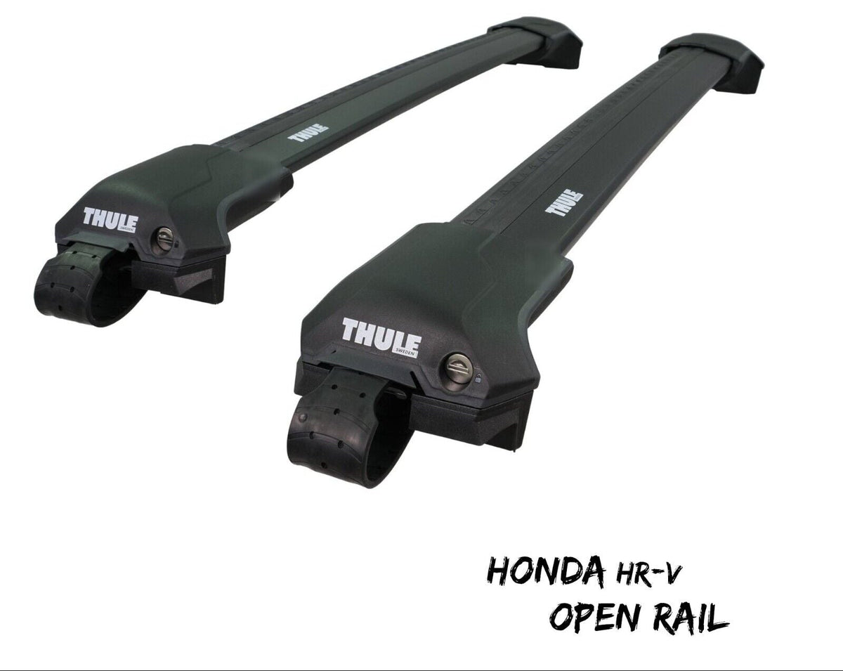 WingBar Edge (black) Roof Bar Set to fit Honda HR-V 21-26 Raised (Open) Rails