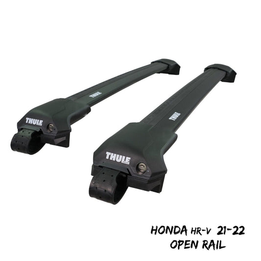 Thule WingBar Edge Black Roof Bar Set Honda HR-V 21-22 Open Rails Aluminium Aero
