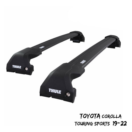 Thule WingBar Edge Black Roof Bars Set for Toyota Corolla Touring Sports 19-22