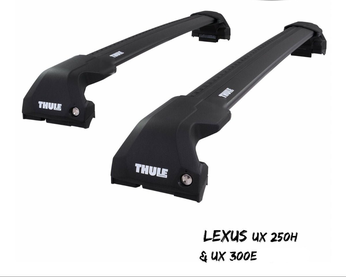 WingBar Edge (black) Roof Bar Set to fit Lexus UX 250h & UX 300e 2019-26 Flush Rails