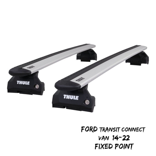 Thule WingBar Evo Silver Roof Bars for Ford Transit Connect Van 14-22 Fixpoint