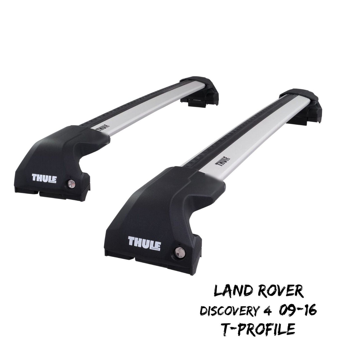Thule WingBar Edge Silver Roof Bars for Land Rover Discovery 4 09-16 T-Profile