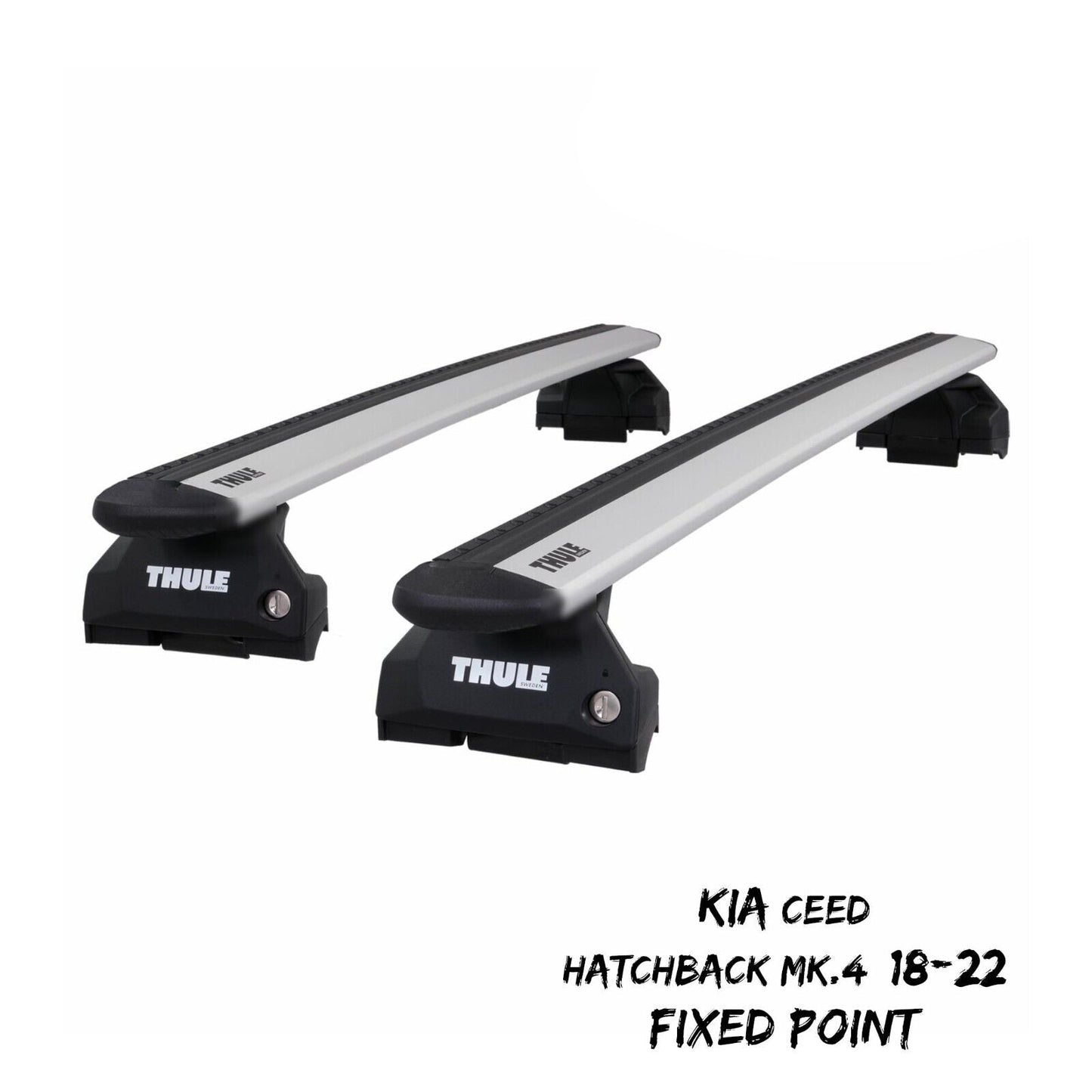 Thule WingBar Evo Silver Roof Bars for Kia Ceed Hatchback Mk.4 18-22 Fixpoints