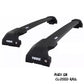 WingBar Edge (black) Aluminium Roof Bar Set for Audi Q8 2019-22 Flush (closed) Rails