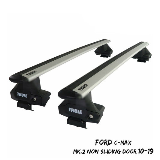 Thule WingBar Evo Silver Roof Bars fit Ford C-Max Mk.2 (Non Sliding Door) 10-19