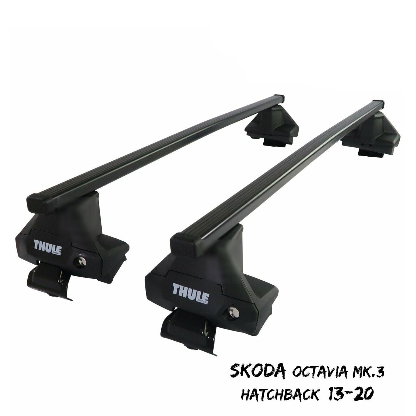 Thule Steel SquareBar Evo Roof Bar Set to fit Skoda Octavia Mk.3 Hatchback 13-20