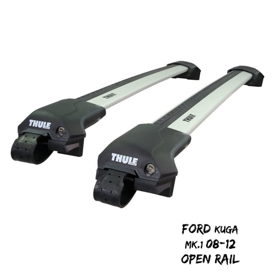 Thule WingBar Edge Silver Roof Bars Ford Kuga Mk.1 08-12 Open Rails Alu Aero