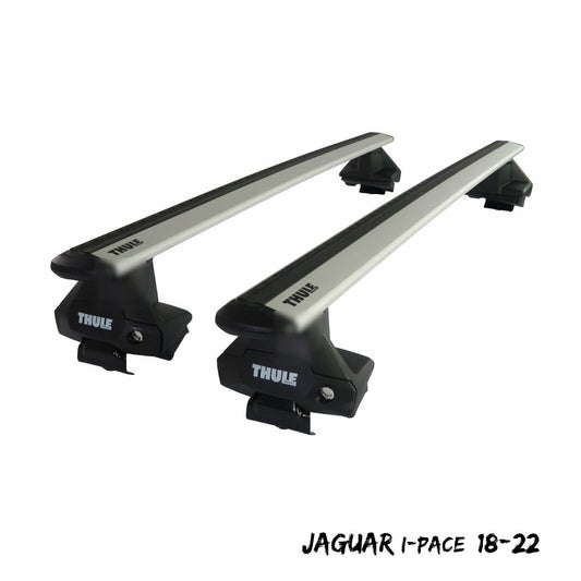 Thule Aluminium WingBar Evo Silver Roof Bar Set fit Jaguar I-Pace 18-22 Lockable