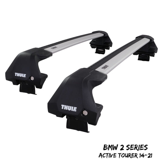 Thule WingBar Edge Silver Roof Bars Set to fit BMW 2 Series Active Tourer 14-21