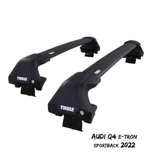 Thule WingBar Edge Black Aluminium Roof Bars for Audi Q4 Sportback e-tron 2022