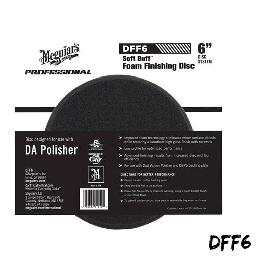 Meguiars Soft Buff DA Finishing Pad 6" DFF6 Single Pad