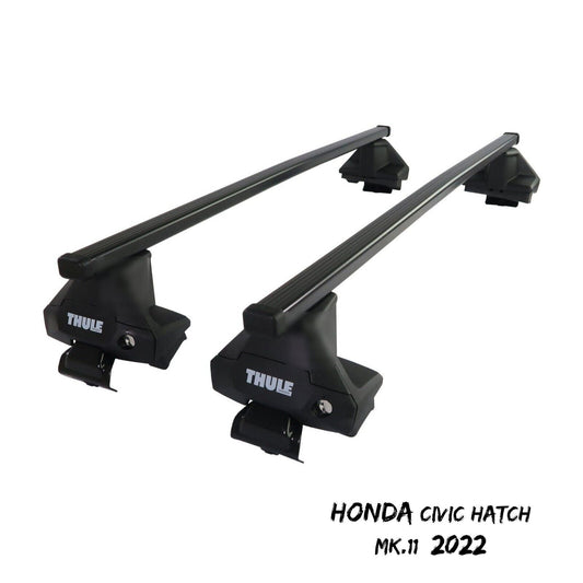 Thule Steel SquareBar Evo Roof Bars Set to fit Honda Civic Hatchback Mk.11 2022