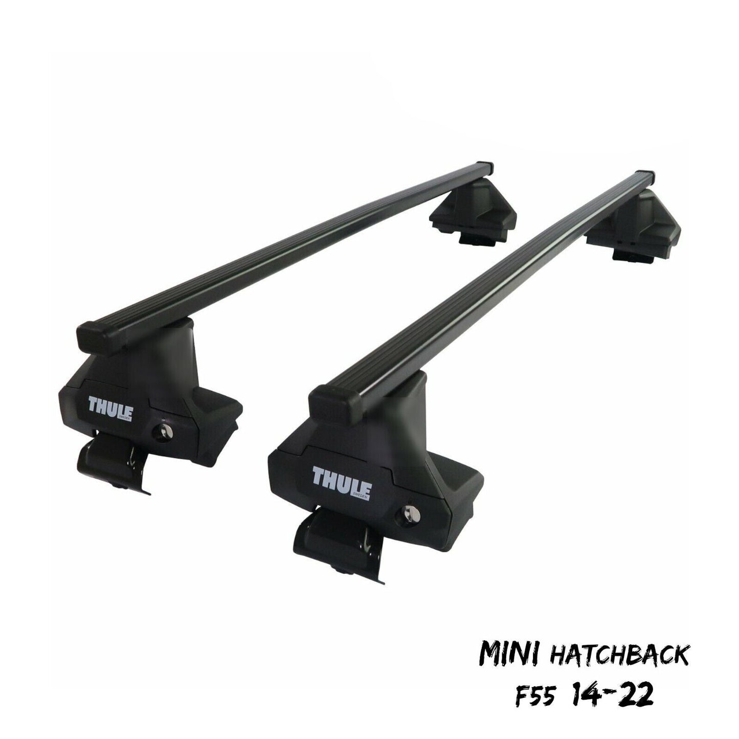 Thule Steel SquareBar Evo Roof Bars Set to fit Mini Hatchback F55 5 Door 14-22