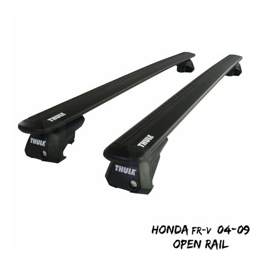 Thule Aluminium WingBar Evo Black Roof Bars to fit Honda FR-V 04-09 Open Rail