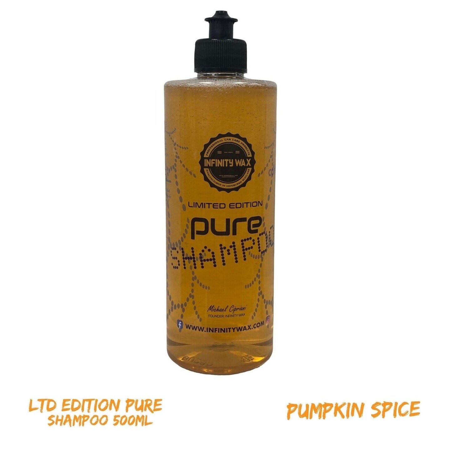 LIMITED EDITION PUMPKIN SPICE Infinity Wax Pure Shampoo 500ml