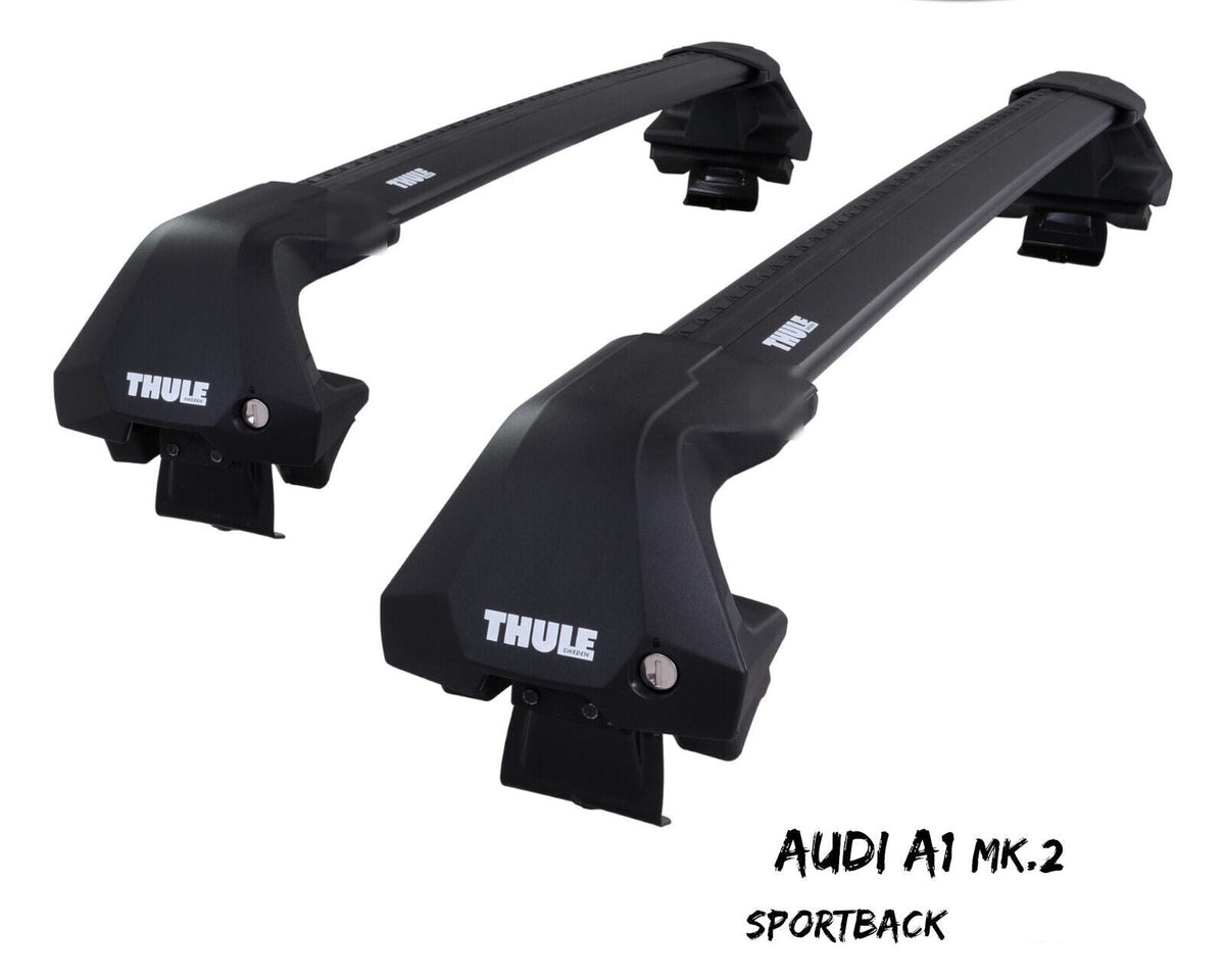 WingBar Edge (black) Aluminium Roof Bars for Audi A1 Sportback Mk.2 2019-24
